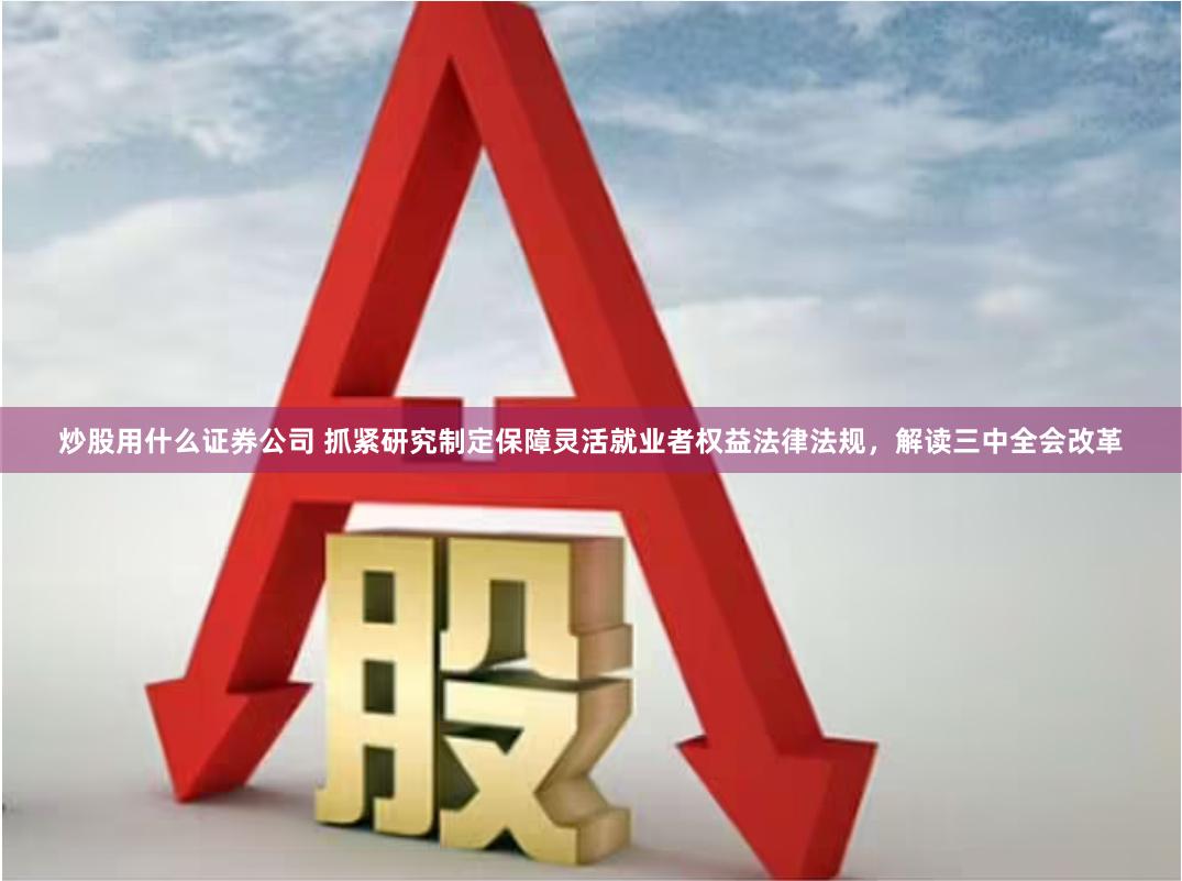 炒股用什么证券公司 抓紧研究制定保障灵活就业者权益法律法规，解读三中全会改革