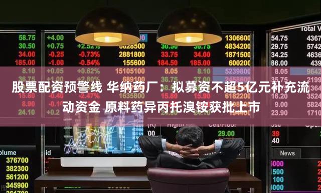 股票配资预警线 华纳药厂：拟募资不超5亿元补充流动资金 原料药异丙托溴铵获批上市